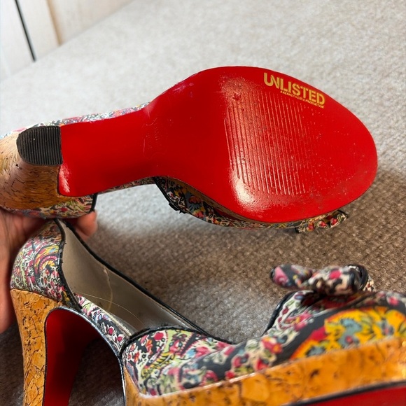 Unlisted Multicolor Patterned Women's Heels - Picture 4 of 5